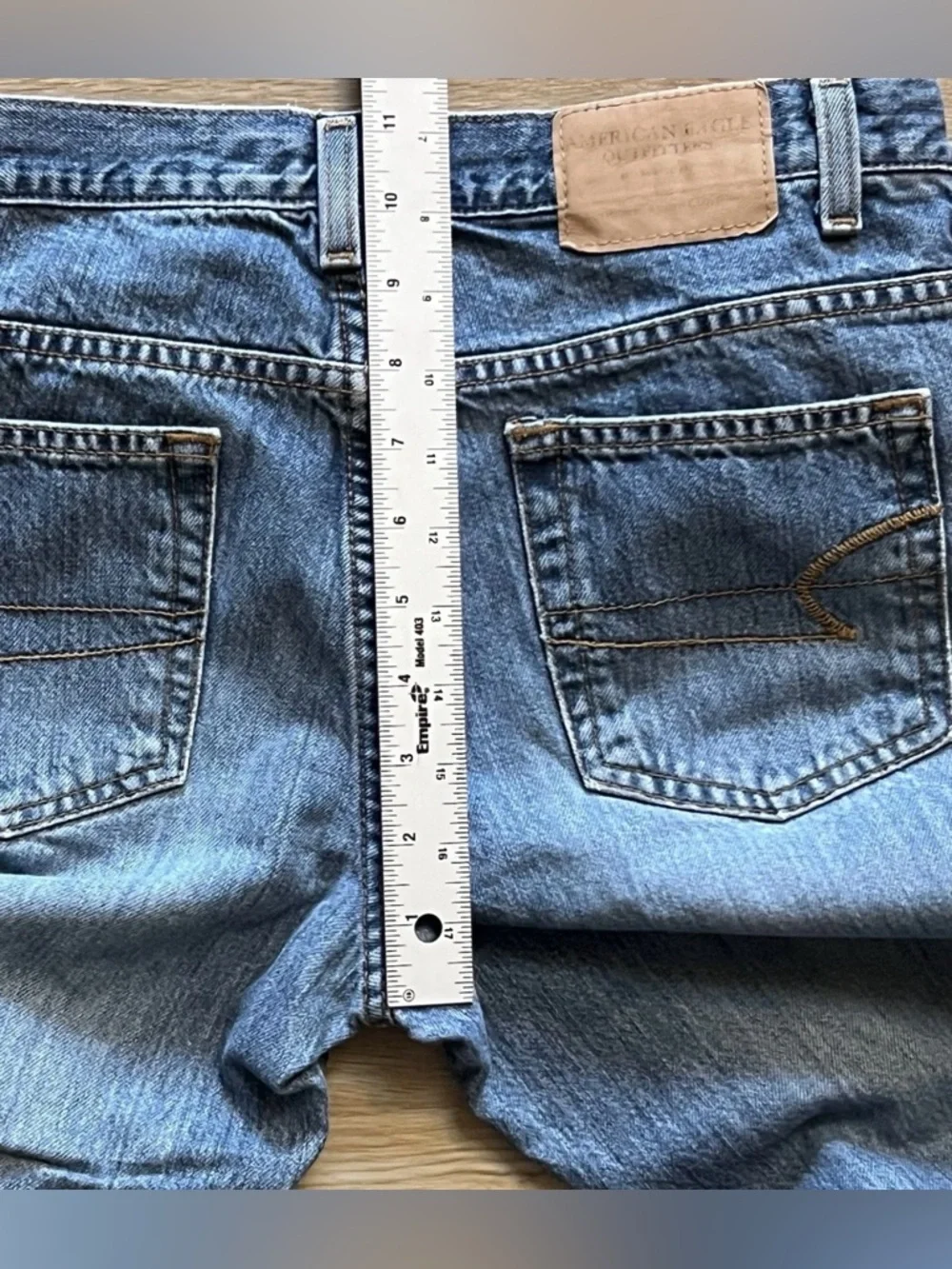American Eagle Artist Jeans Size 4R Blue Bootcut Cotton Blend Rise Boho Y2K - Picture 7 of 10